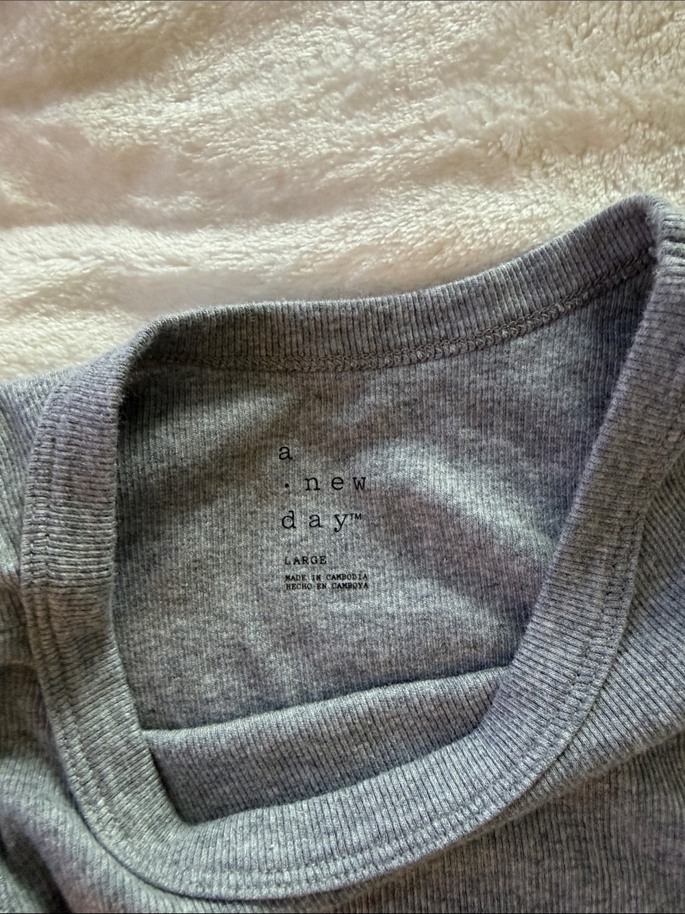 Target Gray Ribbed Tank Top - Picture 2 of 4
